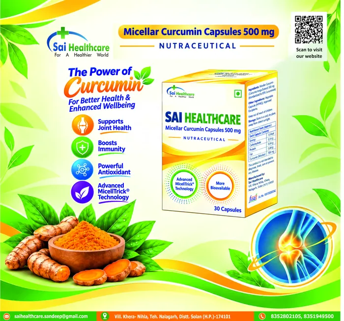 Product pack image for Micellar Curcumin Capsules 500 mg